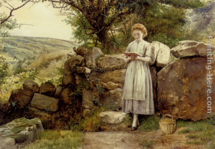 A Peaceful Read painting - George Goodwin Kilburne A Peaceful Read art painting